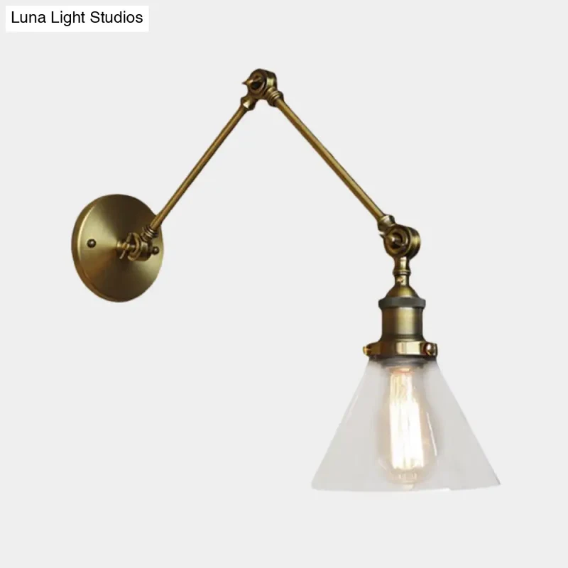 Verstelbare Wandlamp met Helder Glas en Metalen Zwenkarm voor Sfeervolle Woonkamer en Slaapkamer Verlichting | Sansoti