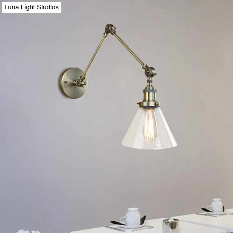 Verstelbare Wandlamp met Helder Glas en Metalen Zwenkarm voor Sfeervolle Woonkamer en Slaapkamer Verlichting | Sansoti