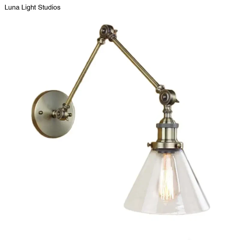 Verstelbare Wandlamp met Helder Glas en Metalen Zwenkarm voor Sfeervolle Woonkamer en Slaapkamer Verlichting | Sansoti
