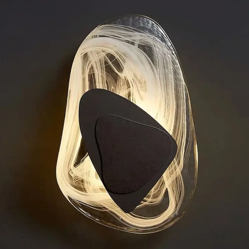 Glazen Wandlamp met Metalen Behuizing 28cm Dimbaar LED Verlichting voor Slaapkamer Woonkamer Sfeerverlichting | Sansoti