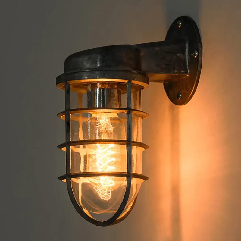 Wandlamp Metaal Kooi Helder Glas E26/E27 Industrieel Vintage Keukenverlichting Woonkamer Eetkamer Sfeer | Sansoti