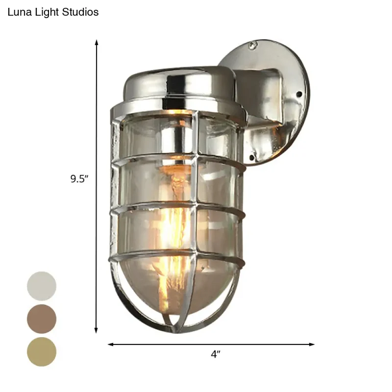 Wandlamp Metaal Kooi Helder Glas E26/E27 Industrieel Vintage Keukenverlichting Woonkamer Eetkamer Sfeer | Sansoti