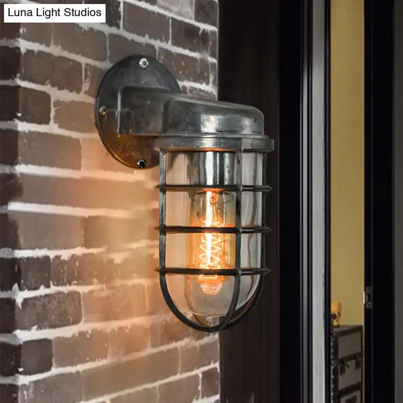 Wandlamp Metaal Kooi Helder Glas E26/E27 Industrieel Vintage Keukenverlichting Woonkamer Eetkamer Sfeer | Sansoti