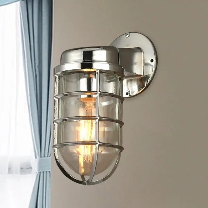 Wandlamp Metaal Kooi Helder Glas E26/E27 Industrieel Vintage Keukenverlichting Woonkamer Eetkamer Sfeer | Sansoti