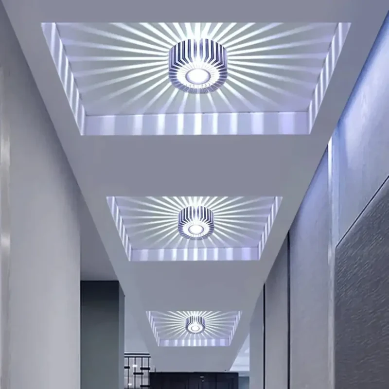 Inbouw LED Plafondspot 3W Aluminium Kleurrijk Sfeerlicht Gang Balkon Studeerkamer Slaapkamer Woonkamer | Sansoti