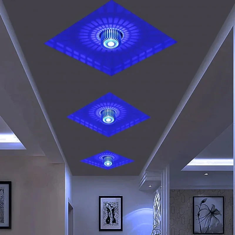 Inbouw LED Plafondspot 3W Aluminium Kleurrijk Sfeerlicht Gang Balkon Studeerkamer Slaapkamer Woonkamer | Sansoti