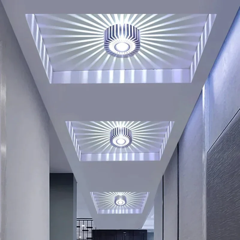 Inbouw LED Plafondspot 3W Aluminium Kleurrijk Sfeerlicht Gang Balkon Studeerkamer Slaapkamer Woonkamer | Sansoti