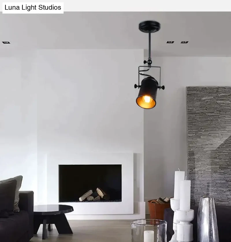 Industriële Hanglamp Zwart Metaal Dimbaar E27 Vintage Loft Pendel Verlichting Horeca Woonkamer Café Bar | Sansoti