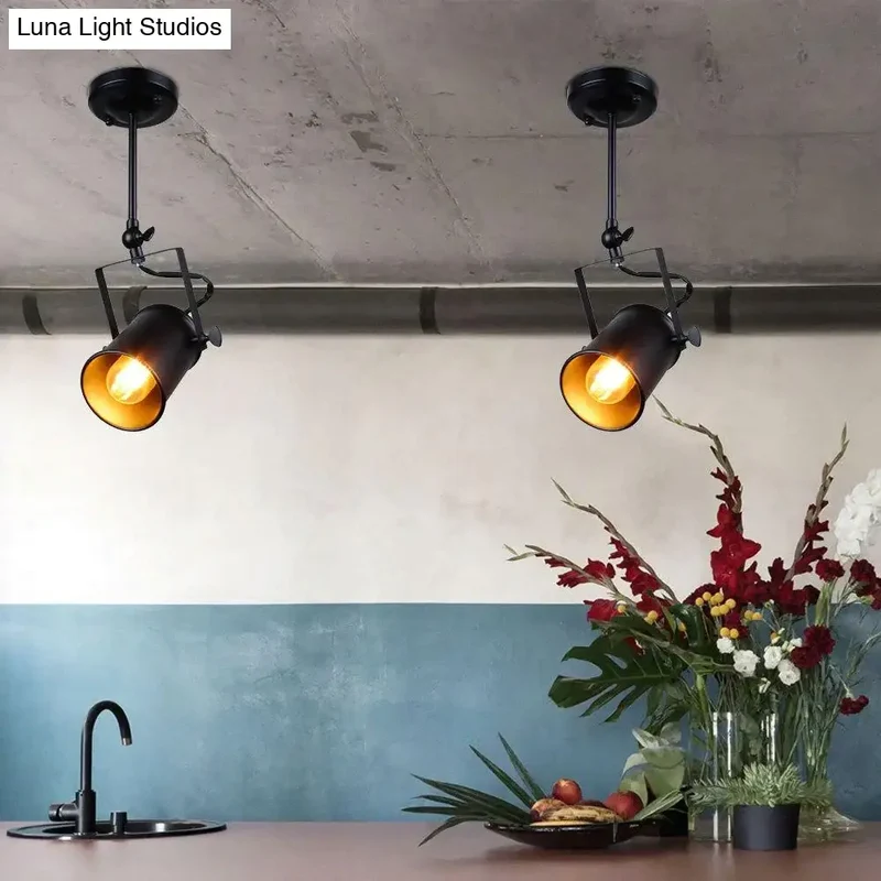 Industriële Hanglamp Zwart Metaal Dimbaar E27 Vintage Loft Pendel Verlichting Horeca Woonkamer Café Bar | Sansoti