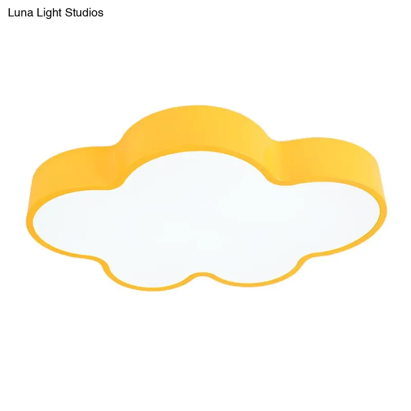 Wolkenvormige LED Hanglamp Kinderkamer Acryl 50cm Dimbaar met Afstandsbediening Kleurrijk Sfeervol Plafondlamp | Sansoti