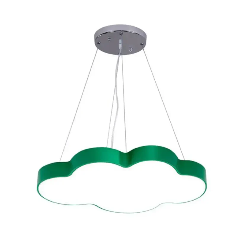 Wolkenvormige LED Hanglamp Kinderkamer Acryl 50cm Dimbaar met Afstandsbediening Kleurrijk Sfeervol Plafondlamp | Sansoti