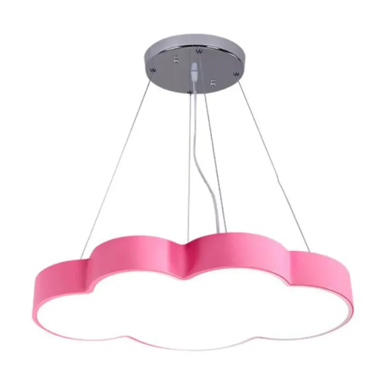 Wolkenvormige LED Hanglamp Kinderkamer Acryl 50cm Dimbaar met Afstandsbediening Kleurrijk Sfeervol Plafondlamp | Sansoti