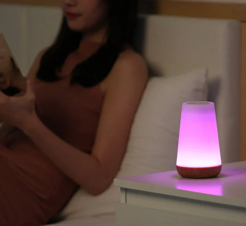 Draadloze RGB Nachtlamp LED Sfeerlicht Touch Bediening Afstandsbediening Oplaadbaar 13 Kleuren Woonkamer | Sansoti