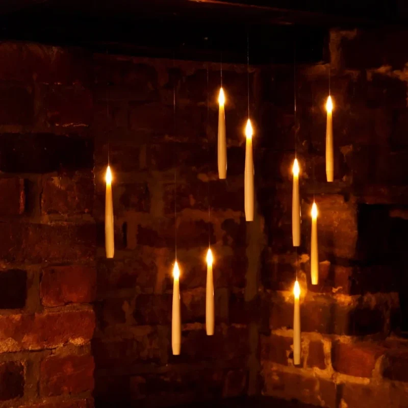 Drijvende LED Kaarsen Waterbestendig Warm Wit Flakkerend Licht Sfeerverlichting Binnen Buiten Feest Vijver | Sansoti