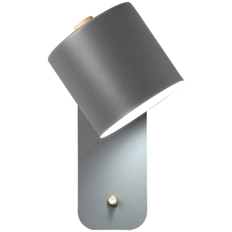 Draaibare Wandlamp Cilinder Vorm Aluminium Zwart Wit Groen Slaapkamer Leeshoek Gericht Licht Spots Verstelbaar | Sansoti