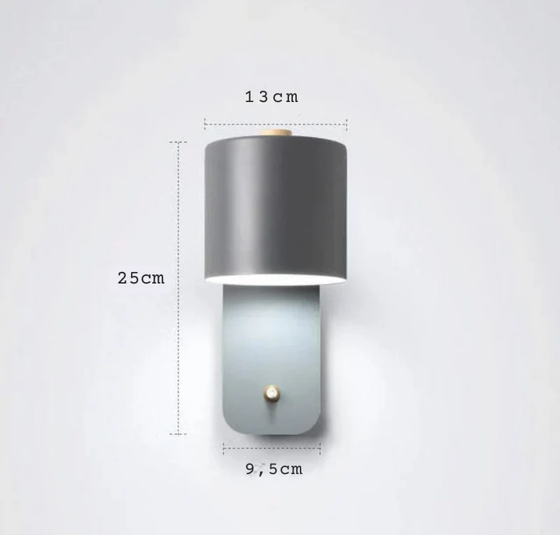 Draaibare Wandlamp Cilinder Vorm Aluminium Zwart Wit Groen Slaapkamer Leeshoek Gericht Licht Spots Verstelbaar | Sansoti
