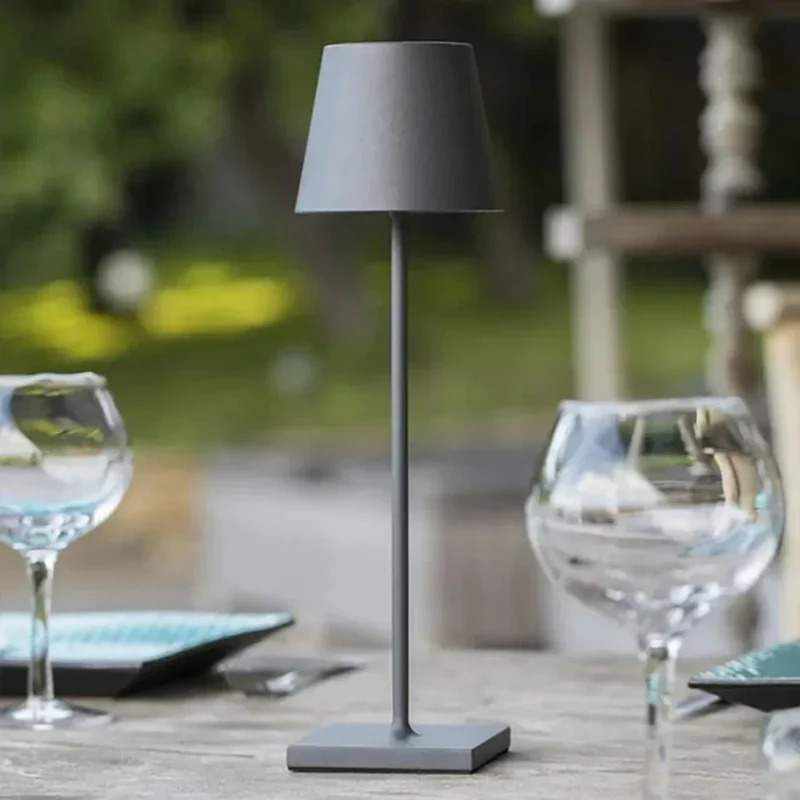 Draadloze Oplaadbare Tafellamp Touch Bediening IP65 Waterdicht Dimbaar Warm Koud Wit Licht Binnen Buiten | Sansoti