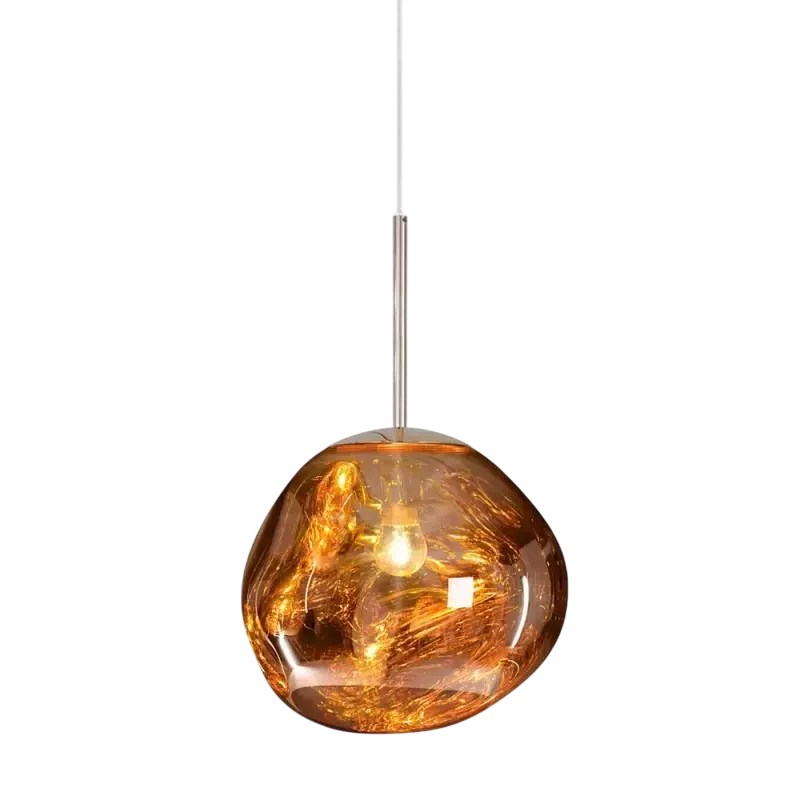 Glazen Hanglamp Smelteffect Goud Zilver Grijs Rood Woonkamer Eetkamer LED Scandinavisch Design Sfeerlicht | Sansoti