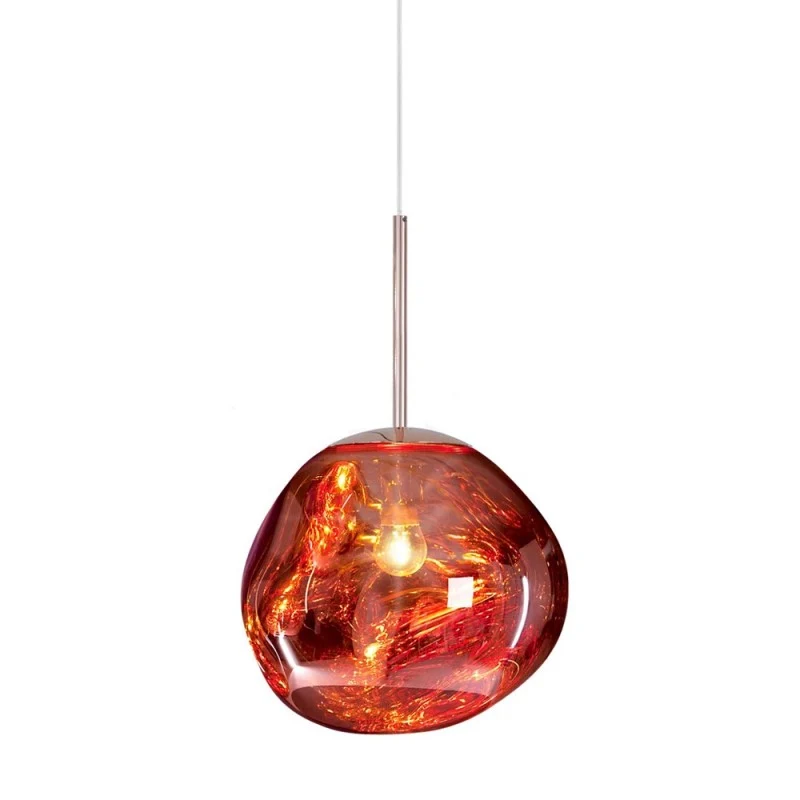 Glazen Hanglamp Smelteffect Goud Zilver Grijs Rood Woonkamer Eetkamer LED Scandinavisch Design Sfeerlicht | Sansoti