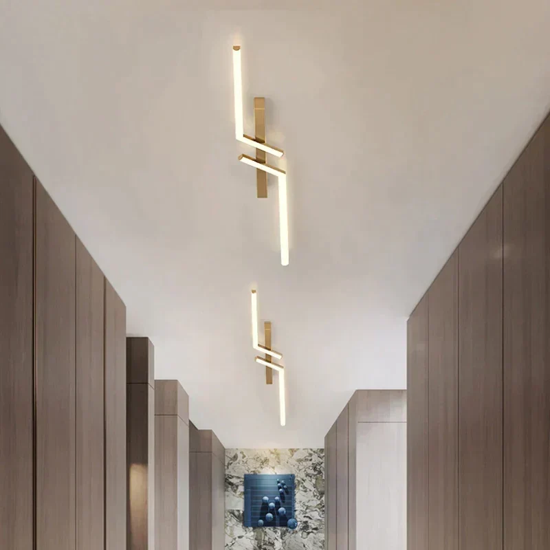 Plafondlamp LED Dimbaar Rechthoekig Goud Zwart 60-120cm Modern Plafondverlichting Woonkamer Slaapkamer | Sansoti
