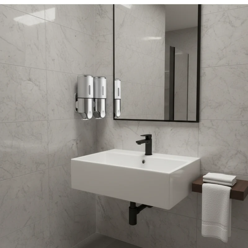 Zeeppompje Wandmontage Messing met Pompje 500ml Goud Zwart Chroom voor Badkamer Keuken Toiletruimte Stijlvol | Sansoti