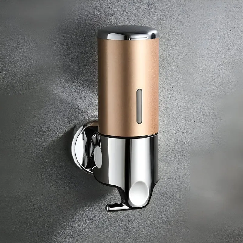 Zeeppompje Wandmontage Messing met Pompje 500ml Goud Zwart Chroom voor Badkamer Keuken Toiletruimte Stijlvol | Sansoti