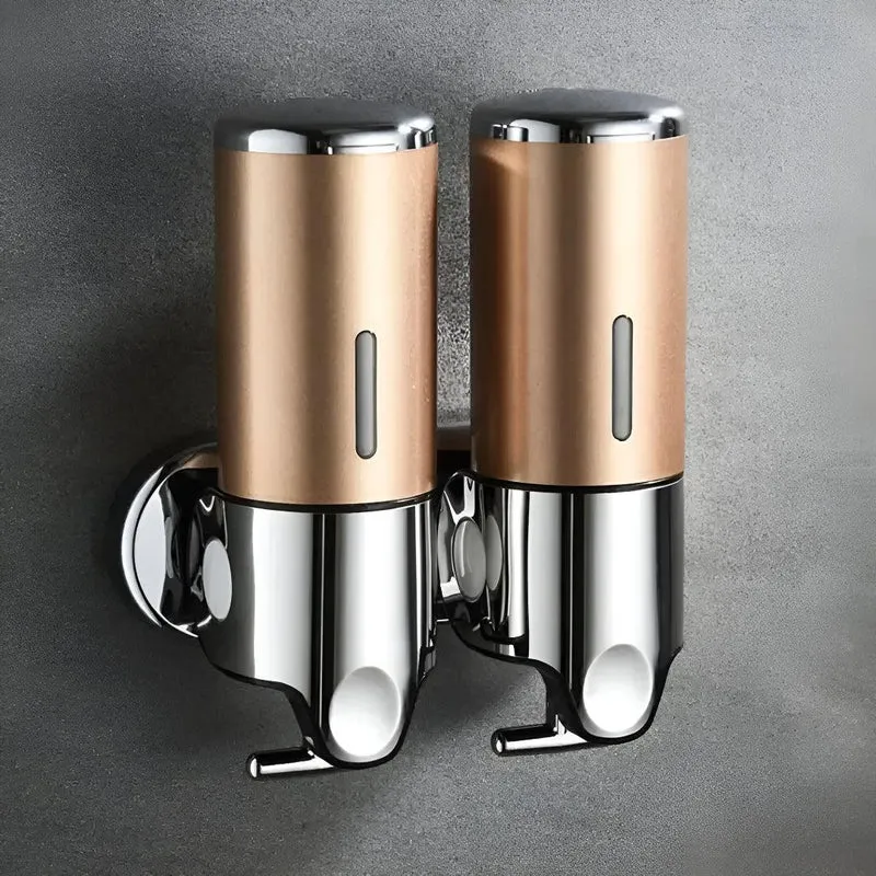 Zeeppompje Wandmontage Messing met Pompje 500ml Goud Zwart Chroom voor Badkamer Keuken Toiletruimte Stijlvol | Sansoti