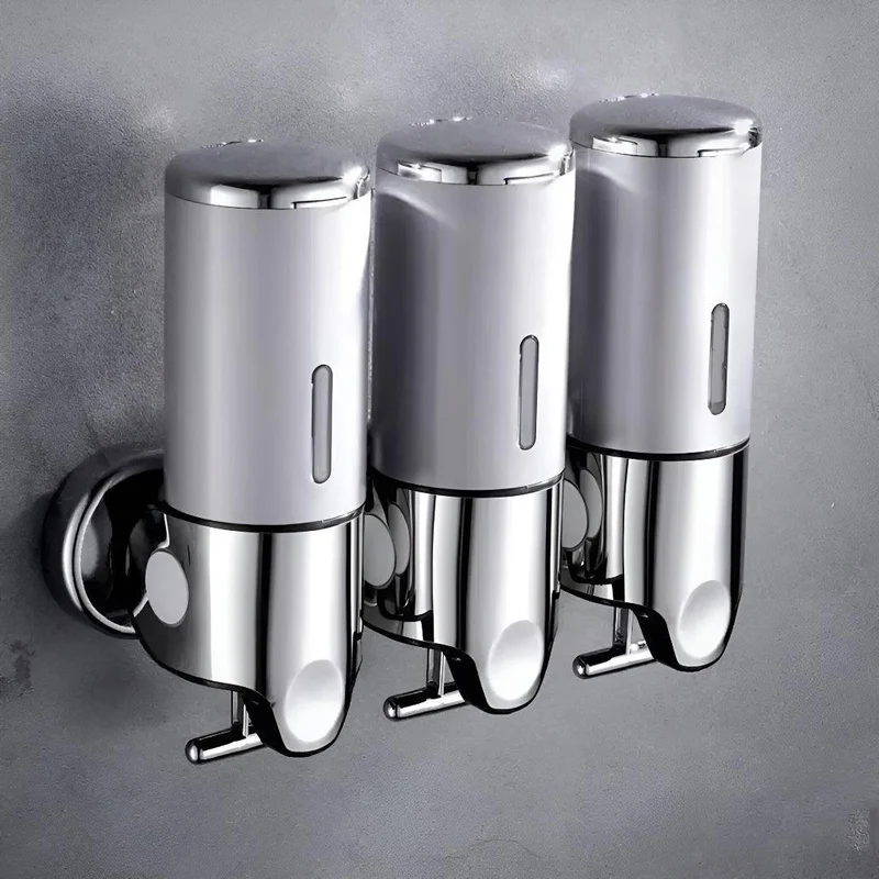 Zeeppompje Wandmontage Messing met Pompje 500ml Goud Zwart Chroom voor Badkamer Keuken Toiletruimte Stijlvol | Sansoti