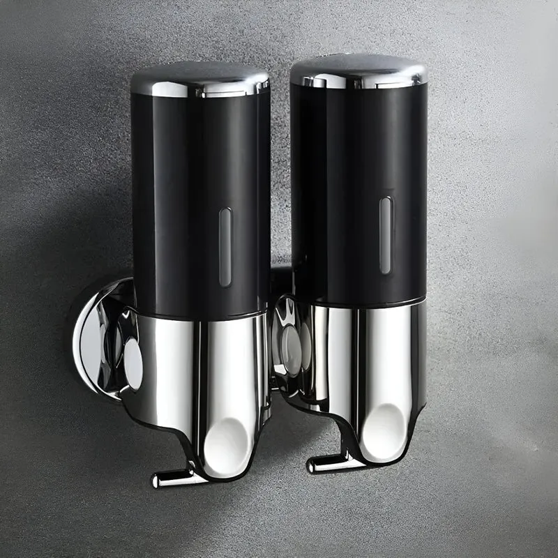 Zeeppompje Wandmontage Messing met Pompje 500ml Goud Zwart Chroom voor Badkamer Keuken Toiletruimte Stijlvol | Sansoti
