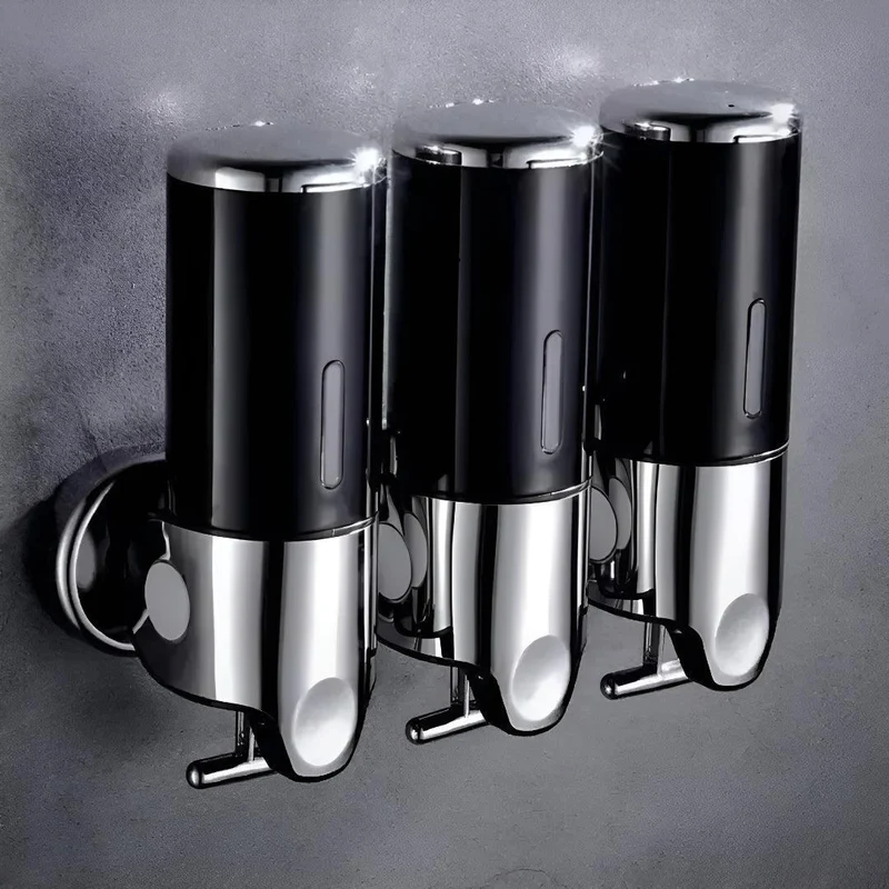 Zeeppompje Wandmontage Messing met Pompje 500ml Goud Zwart Chroom voor Badkamer Keuken Toiletruimte Stijlvol | Sansoti