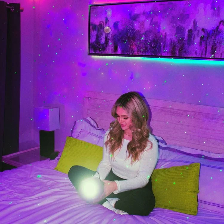Sterrenprojector met Bluetooth Geluid en App Besturing Galaxy Nachtlampje LED Sfeerverlichting Slaapkamer | Sansoti