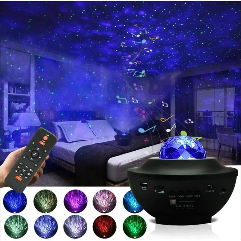 Sterrenprojector met Bluetooth Geluid en App Besturing Galaxy Nachtlampje LED Sfeerverlichting Slaapkamer | Sansoti