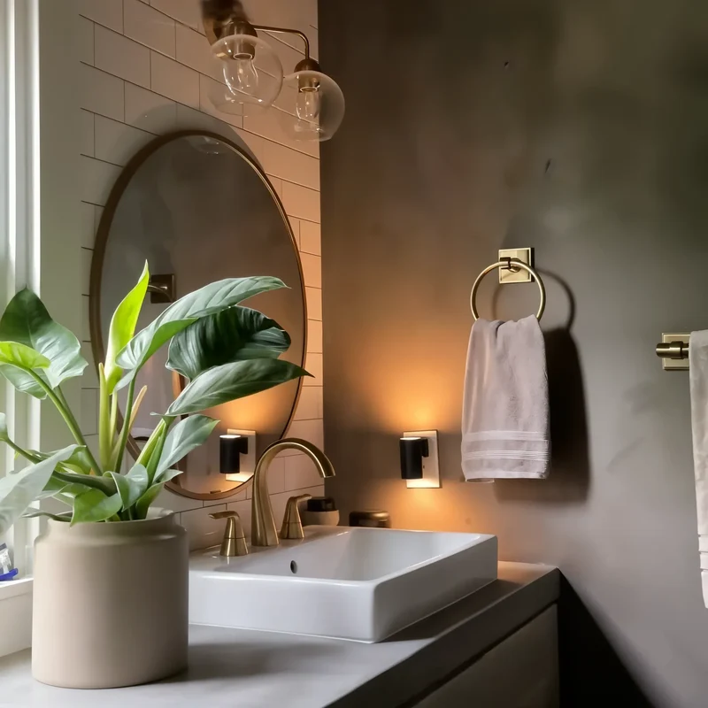 Bauhaus Nachtlampje Dimbaar met Dag-Nachtsensor Wandlamp Warm LED Licht Slaapkamer Hal Badkamer Energiezuinig | Sansoti