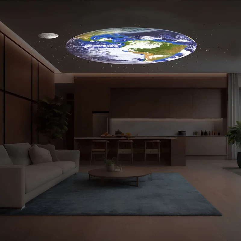 Sterrenprojector LED met Neveleffect Zwart Wit | Galaxy Sfeerverlichting Afstandsbediening Slaapkamer | Sansoti