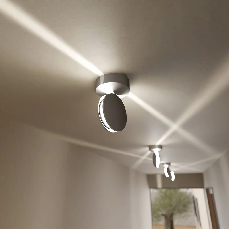 LED Wandlamp 360° Draaibaar Vierkant Lichteffect Warmwit Mat Aluminium Modern Design Wandverlichting | Sansoti