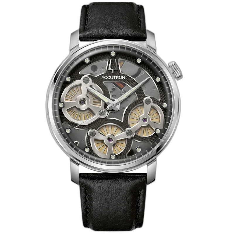 Bulova Accutron Spaceview Evolution 26A210A Herrenuhr Silber • Saphirglas • Elektroquarz NS30-Y8A