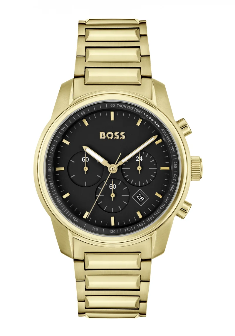 BOSS Trace 1514006 Herren Chronograph Schwarz • Quarzwerk • Mineralglas