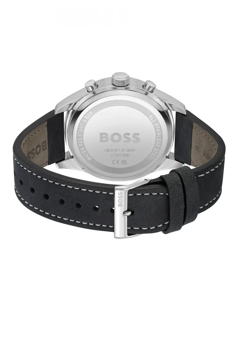 BOSS View 1514008 Herren Chronograph Schwarz • Edelstahlgehäuse 44 mm • Mineralglas