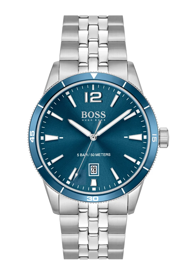 Boss Drifter 1513902 Herren Armbanduhr Blau • Mineralglas • Vintage-Taucheruhr-Design