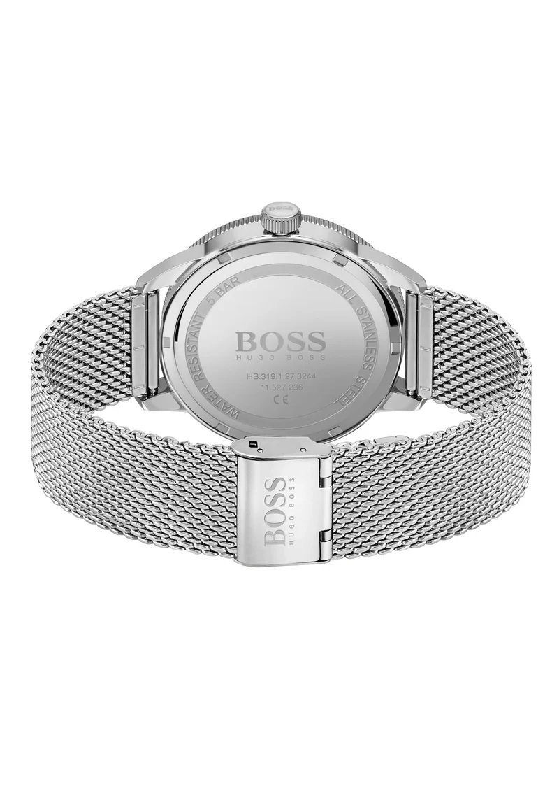 Boss Drifter 1513900 Herren Armbanduhr Anthrazit • Mineralglas • Mesh-Armband
