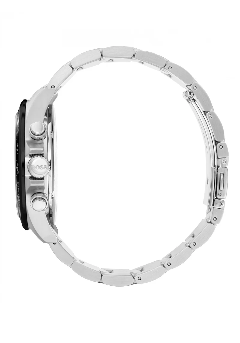 BOSS Hero 1513757 Herren Chronograph Bicolor • Schwarzes Zifferblatt • Mineralglas