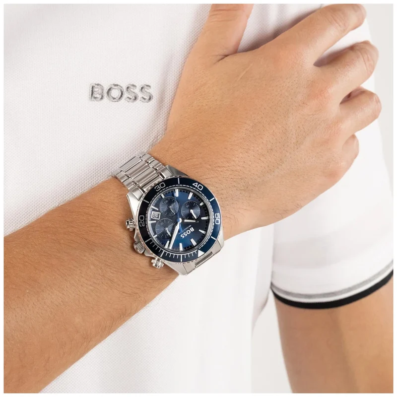 BOSS Sealiner 1514322 Herren Armbanduhr Blau • Chronograph • Edelstahlgehäuse