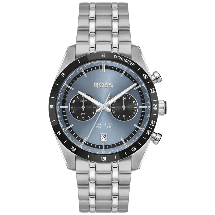 BOSS Tourmaster 1514286 Herren Armbanduhr Blau • Quarz-Multifunktion • Edelstahlarmband