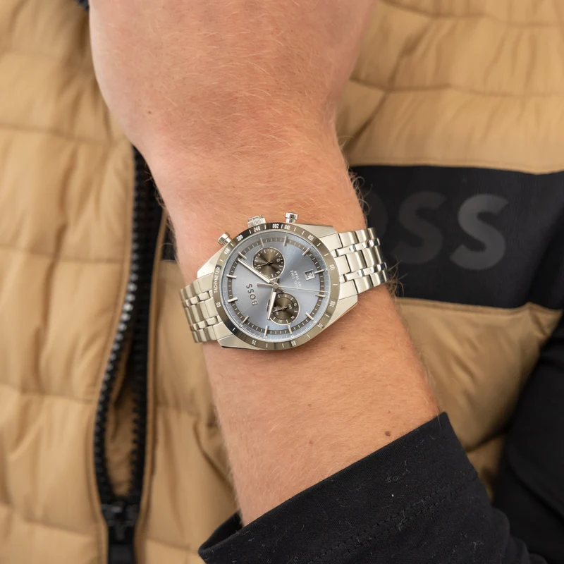 BOSS Tourmaster 1514286 Herren Armbanduhr Blau • Quarz-Multifunktion • Edelstahlarmband