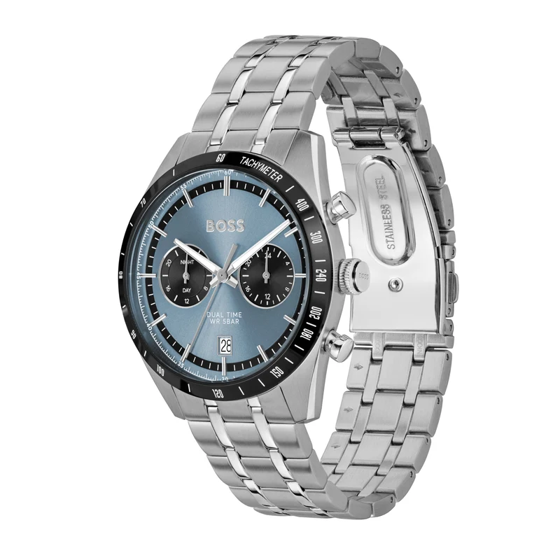 BOSS Tourmaster 1514286 Herren Armbanduhr Blau • Quarz-Multifunktion • Edelstahlarmband