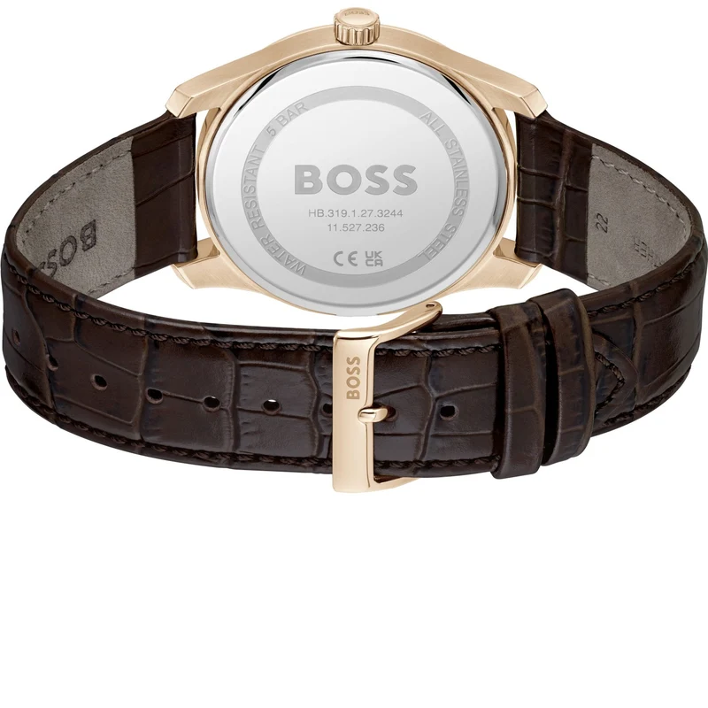 BOSS Principle Master 1514273 Herren • Roségold-Edelstahlgehäuse • Tag-Datum-Anzeige