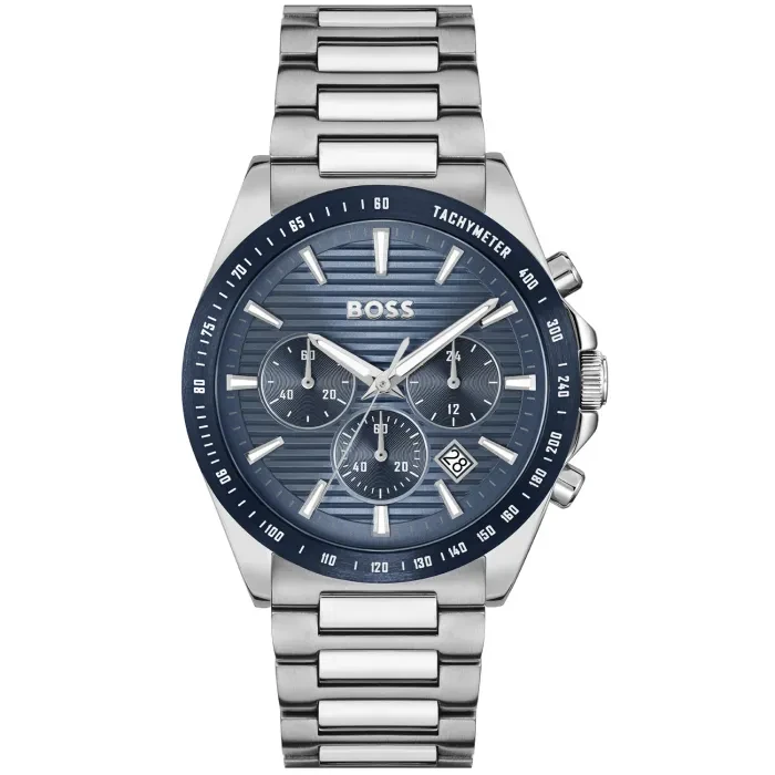 BOSS Strike 1514240 Herren Armbanduhr Blau • Chronograph • Tachymeter-Lünette