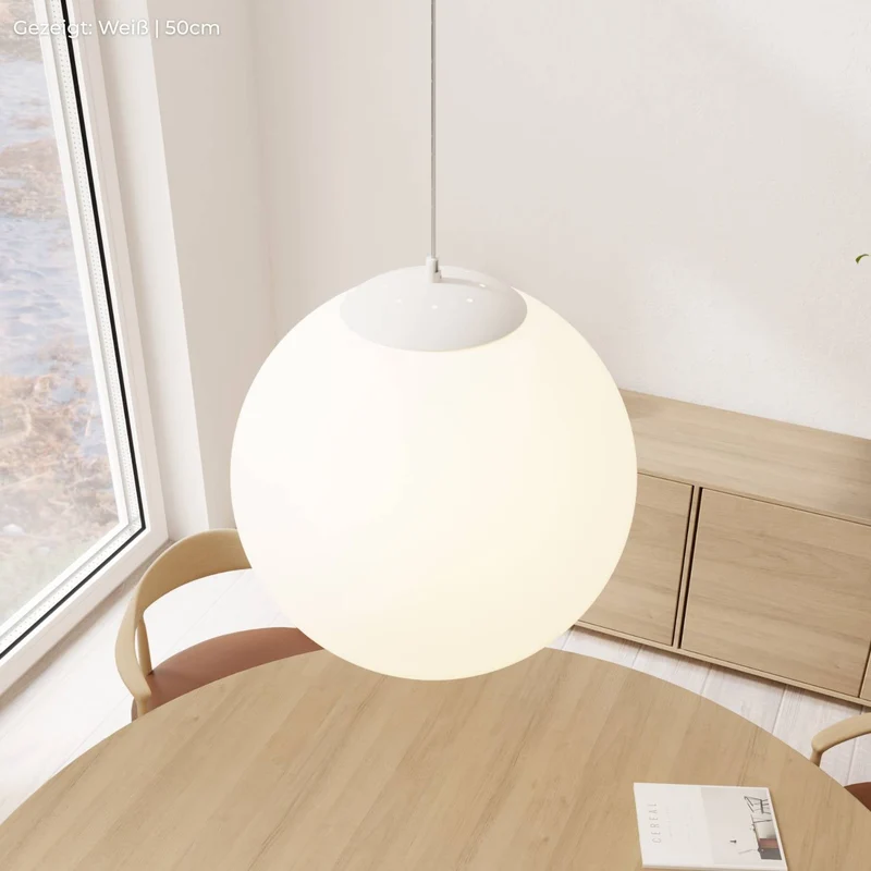 Minimalistische design hanglamp van opaalglas – Elvéra
