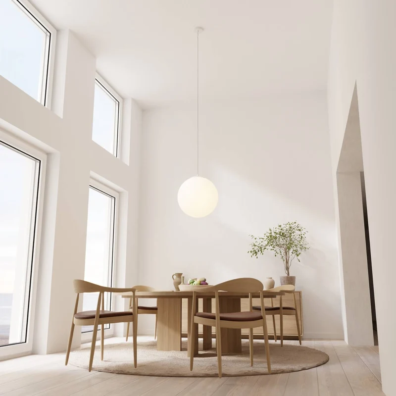 Minimalistische design hanglamp van opaalglas – Elvéra