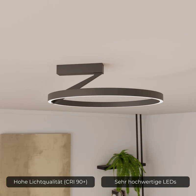 Plafondlamp met up & downlight en warm 2700K licht – Noira